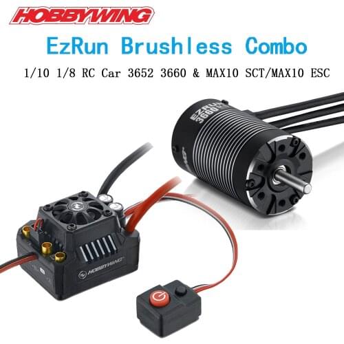 Hobbywing EZRUN MAX10 SCT 60A 120A Waterproof Brushless ESC +3652 3660 G2 KV5400/4600/4000/3300/3200 Motor for 1/10 RC Car