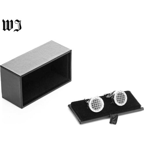 Boxing Day Promotion 60pcs Black Faux Leather Mens Jewelry Cufflinks Box Gift Storage Case Cuff Links Holder Organizer Casket