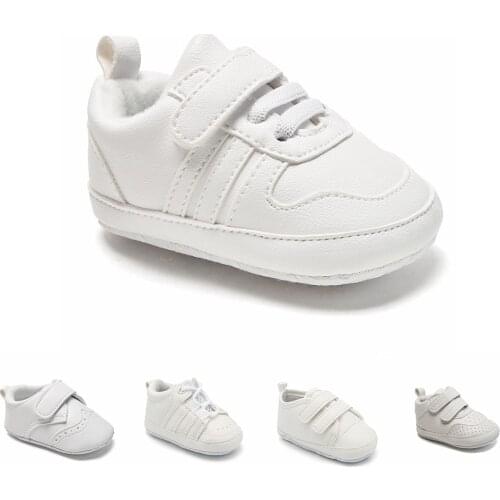 Fashion baby boy shoes Pure white Indoor soft-soled non-slip sneakers Casual simple infant toddler shoes