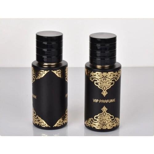 5pcs/lot 50ml Round Glass Perfume Bottle Empty Pump Spray Perfume Atomizer Refillable Cosmetic Bottle White Black