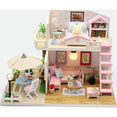 Diy Doll Houses Furniture Miniatura Handmade Doll House Miniature Dollhouse Wooden Toys For Children Grownups Birthday Gift