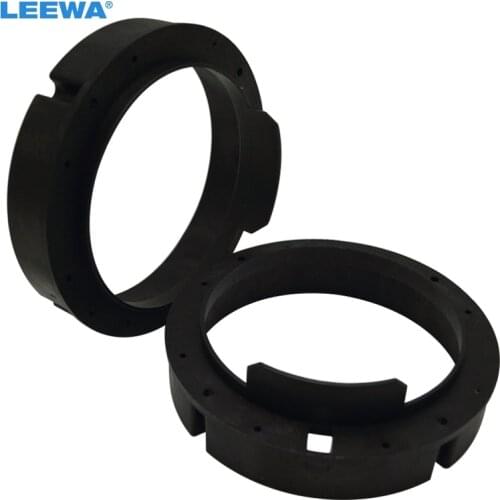 LEEWA 2pcs 6.5" Car Speaker Spacer Horn Pad Mounts For VW Bora/Lavida/Tiguan For Skoda Octavia/Yeti Solid Mat #CA5718