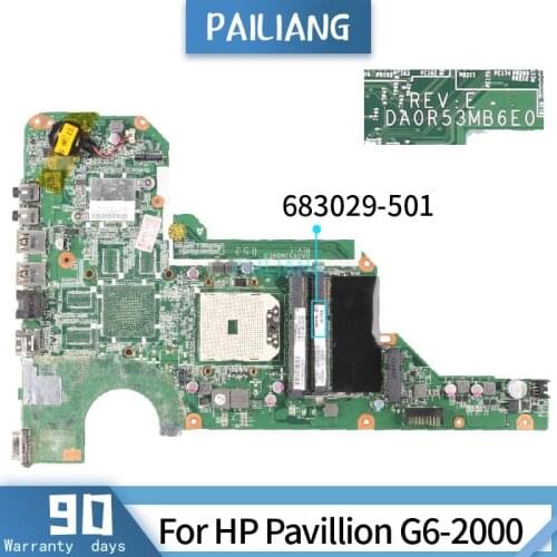 683029-601 For HP Pavillion G6-2000 DA0R53MB6E0 683029-501 Mainboard Laptop motherboard DDR3 tested OK