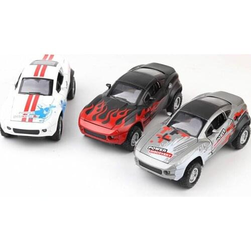 Rally Fighter Off-road Vehicle Alloy Car 1:32 Mini Die-cast Metal Car with Sound and Light Children Pull Back Power SUV Car Toys