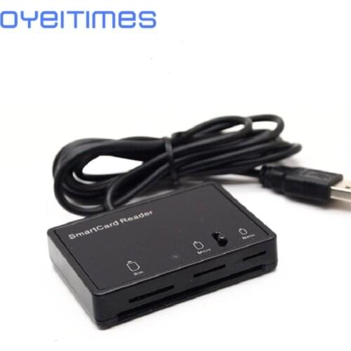 OYEITIMES MCR3516 4 in 1 Multifunction Card Reader USB 2.0 12 Mbps Contact Smart Card Reader 2G/3G/4G SIM Card Reader Writer