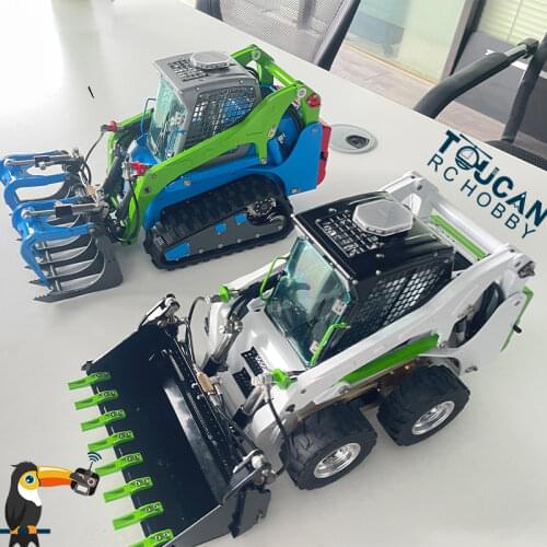 RC LESU 1/14 Metal Hydraulic Skid-Steer Loader Aoue-LT5 Tracked Model Lights TH17187-SMT4