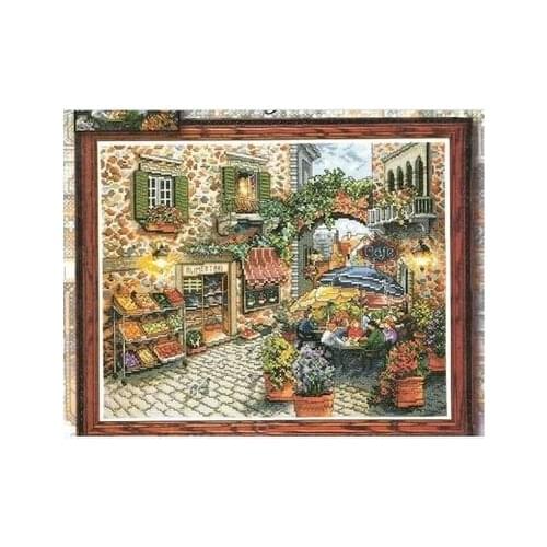 14/16/18/27/28 Needlework,DIY Cross Stitch,Sets For Embroidery kits,14CT,coffee shop DW^-^2735 6th