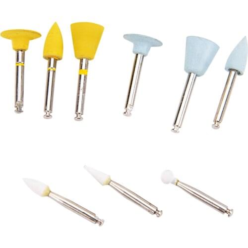 9 pcs per Set Dental Zirconia polishing kits zirconia finishing Bur Kits high gloss finish Porcelain teeth Polishing