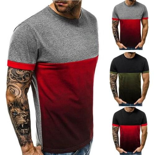 2019 New Style Fashion Hot Fashion Men O Neck Bodybuilding Top Muscle Short Sleeve Patchwork Basketball Jerseys