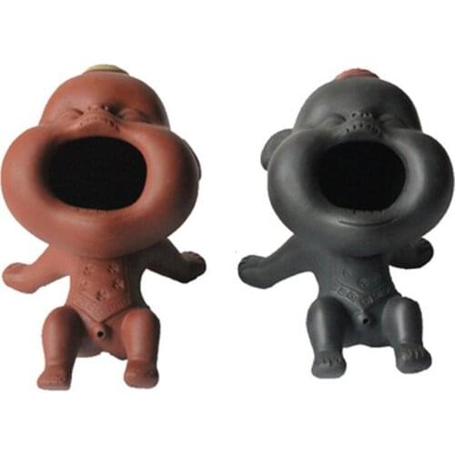 Creative Water Spray Tea Pet Handmade Personality Pee Boy Purple Clay Kung Fu Puer Tea Pet ornaments Home Decoracion Teaware