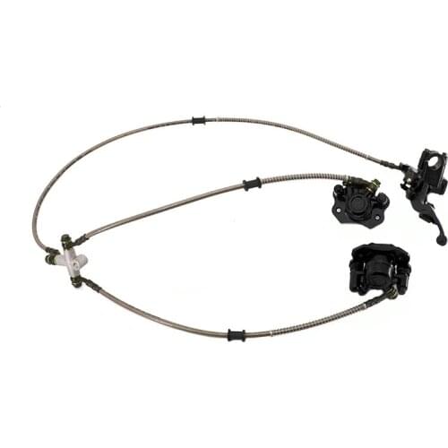 Front Twin Disc Brake Caliper Master Cylinder For 150cc 200cc 250cc ATV Quad Buggy Pit Dirt Bike