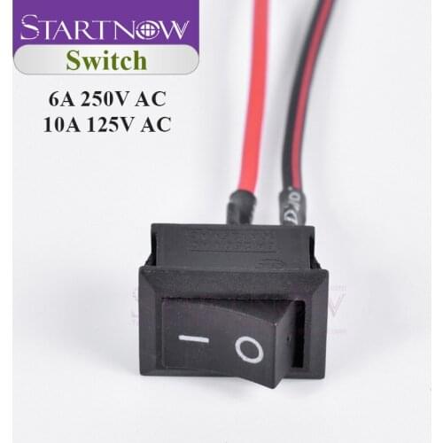 ON/OFF Switch SPST 6A/250V 10A/125V AC Boat Rocker Switch With Wire 2 Pins Black Push Button Switch For DIY Electronic Parts
