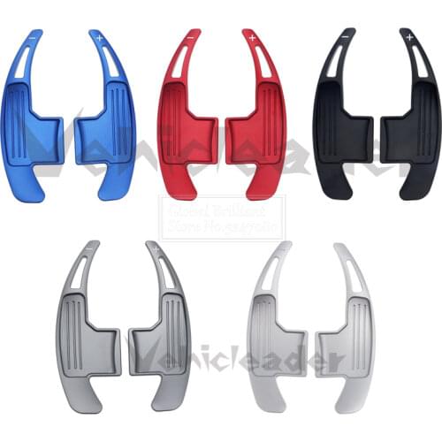 Pair Car Steering Wheel Shift Paddle Shifter Gear Extension For Ford Mustang 2015 2016 2017 2018 2019 Aluminum Decor Accessories