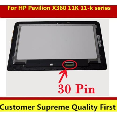 11.6'' For HP Pavilion X360 11-K series Laptop Touch Screen Digitizer Glass + LCD Display Panel Assembly +Frame Replacement