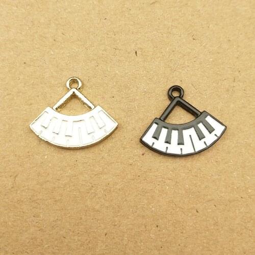 10pcs 14x17mm enamel piano charm for jewelry making cute earring pendant bracelet necklace charms diy design charms