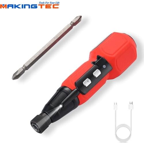 MAKINGTEC 3.6V USB Rechargeable Cordless Electric Screwdriver,Manual & Electric 2 in 1 Screwdriver 900mAh Lithium Ion Battery