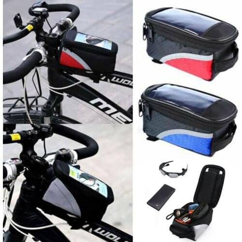 Outdoor Bicycle Cycling Folding Front Bag Oxford Waterproof Pouch Coin Purses Storage Mountain Bike Mtb Bags