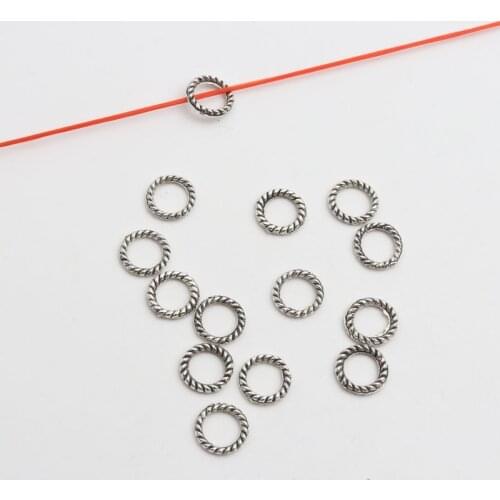 50pcs 1.3mm Silver Round Striped Hollow Shape Alloy Jump Ring For Jewelry Making Findings Charms Necklace Chains Bracelets DIY