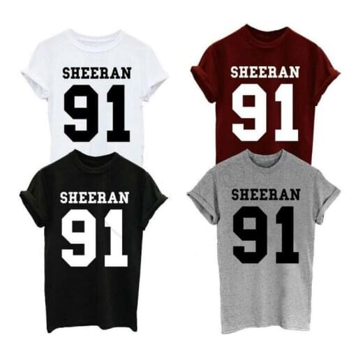 Sugarbaby SHEERAN 91 Ed sheeran 91 fashion t shirt moletom do tumblr t shirt tumblr grunge t shirt Unisex Casual Tops Drop ship