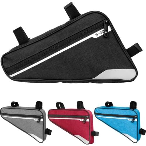 B-SOUL MTB Bike Bag Triangle Bycicle Bicycle Front Frame Tube Bag Mountain Bike Accessories Cycling Bag Panniers Bike Basket