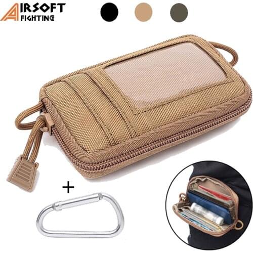 Tactical Card Bag Wallet EDC Molle Pouch Waterproof Key Holder Money Case Pack Military Outdoor Hunting Traveling Waist Bag