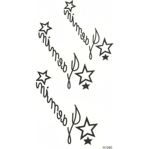 20pcs Star Temporary Tattoos New Arrival High Quality Mini Tattoo Henna Paste for Body Drawing Black Henna
