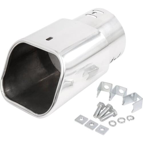 X AUTOHAUX Universal Car Stainless Steel Outlet Fit Diameter 4.45cm/1.75" to 6.35cm/2.5" Exhaust Tail Muffler Tip Pipe