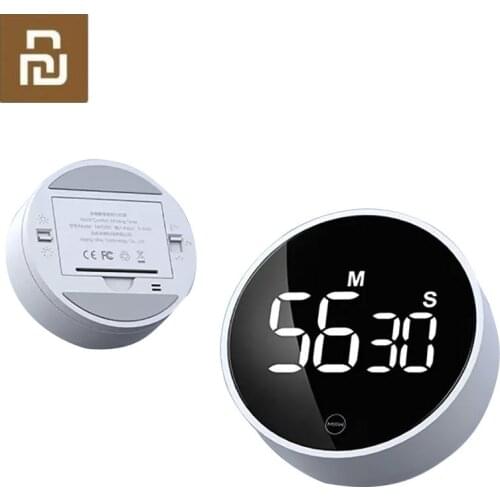 Xiaomi Miiiw Rotating Timer Brightness Adjustable Magnetic LED Digital Display Simple Kitchen Cooking Alarm Clock Multi Scene