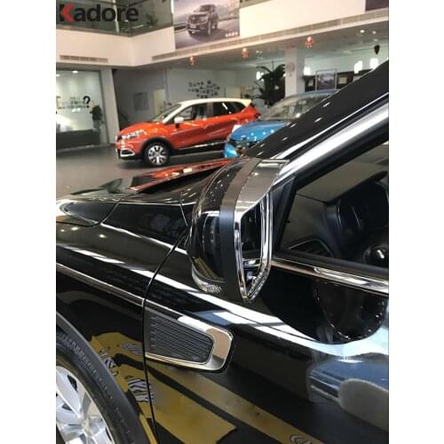 Rearview Mirror Rain Shield Sun Visor Shade Cover Trim For Renault Koleos 2016 2017 2018 2019 2020 Carbon Fiber Car Sticker 2pcs