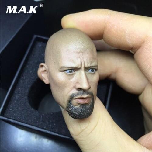1/6 Scale Male Dwayne Johnson Head Sculpt Carved Accessory Model for 12 inches Action Figure Body