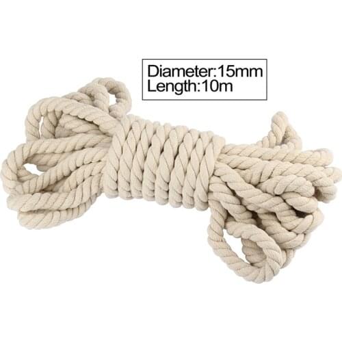 15mm Handmade DIY Off-white Cotton Rope Knitting Braided Decorative Yarn Luggage Drawstring Curtain Tied Rope