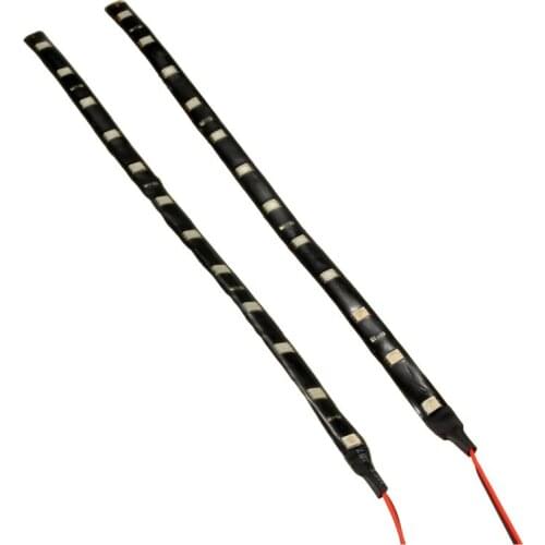 2* 5050 SMD 12 LED IP65 Waterproof Flexible Strip Light 12V 3W For Car Home 30cm blue