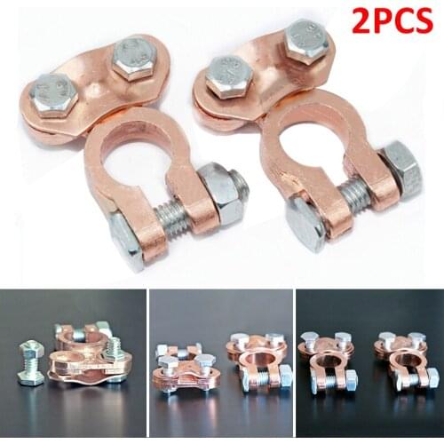 2pcs Newest Battery Terminals Connector Clamps Set Quick Release Cars Batteries Terminal Adapter Kit Positive+Negative