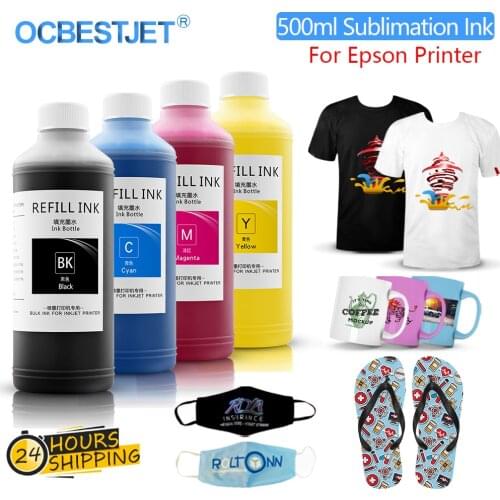 4x500ml Sublimation Ink Bottle For Epson Inkjet Printer Heat Press Ink Heat Transfer Ink For Mug Cup For Epson Sublimation Ink