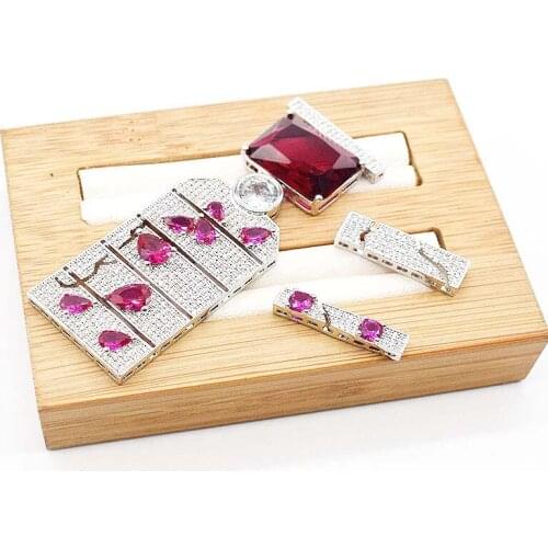 73x25mm Womens High Quality Classic Zircon pavé jewelry accessories with large crystal, necklace and sweater chain accessories