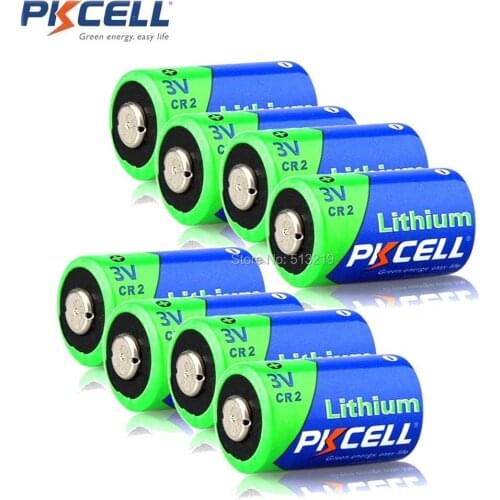 8PCS*PKCELL CR2 15270 CR15H270 3V 850mAh CR2 3V Lithium Battery for Camera,Medical equipment