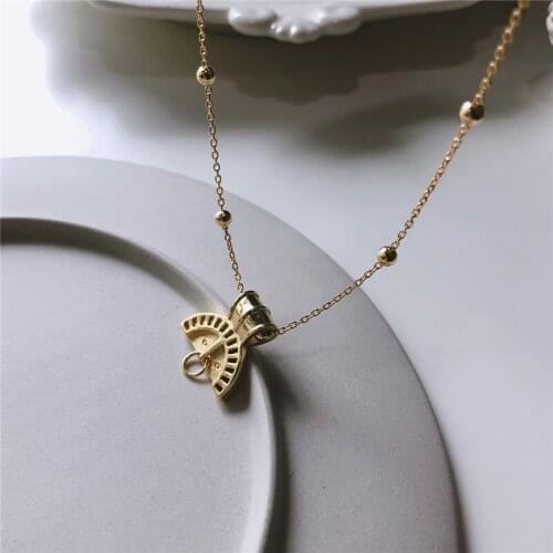Boho Human Necklaces Gold Chains Abstract Pendant Necklace For Women Bohemian Statement Jewelry collier femme 2019
