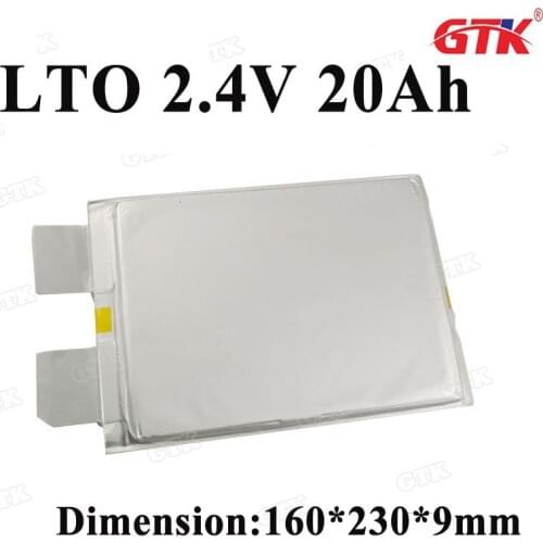 Large capacity 2.4v 20Ah LTO lithium titanate battery high rate For diy 12v 24v 48v electric bike EV PHEV energy diy pack