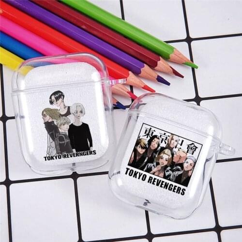 Tokyo Revengers Anime Earphone Case for Airpods 1 2 Manjiro Ken Takemichi Hinata Atsushi Chibi Kawaii Wireless Earphone Cover