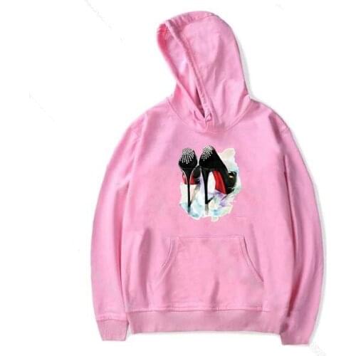 Women Black high heels Graphic Hoodie for Women Anime graphic Hoodie Cool Hoodie kawaii clothes sweatshirt long sleeve
