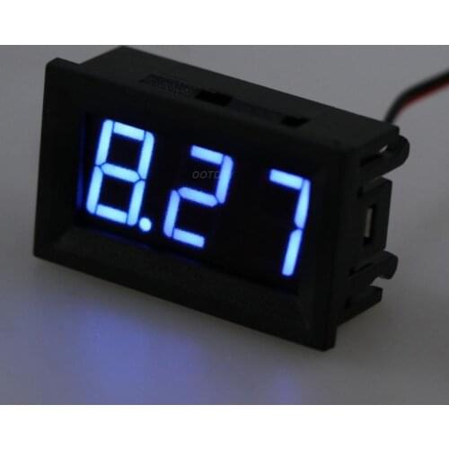 OOTDTY DC 4.5V-30V Digital Voltmeter 0.56" LED 2-Wires Voltage Volt Meter Panel Gauge