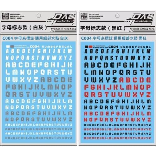 D.L high quality common letter Decal water paste For Bandai MG RG HG Gundam 004 DL053