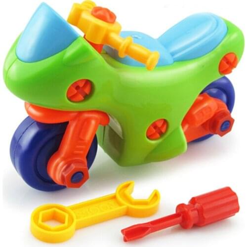 Children DIY Mini Motorcycle Toy Set High Quality Plastic Assembles and Removable Car Toy Fun Educational Puzzle Toys for Kids