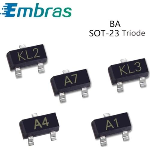 50Pcs SMD Dual Switching Diode Transistor BAS21 JS BAV99 A7 BAT 17-04W BAS20-V-GS18 BAS21C JS3 VAS21S JS4 BAV23S SOT-23 IC