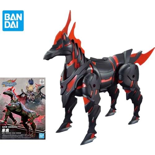 Bandai Figure Assembly Gundam Model BB Warrior SD Gundam Horse Mount Anime Character Action new Doll Collect Gift Toy for Kids