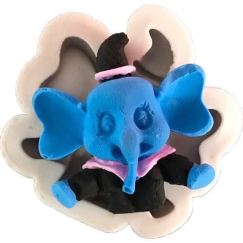 Elephant Liquid Silicone Mold, Sugar DIY Hand-made Clay Modeling Tool K150