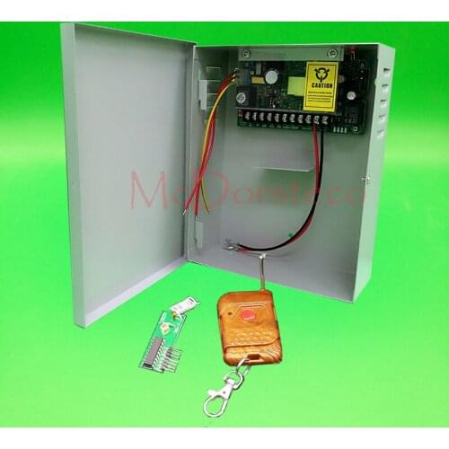 12V5A uninterrupted battery function access power supply Switch Power Supply + wireless remote Control for Access control System