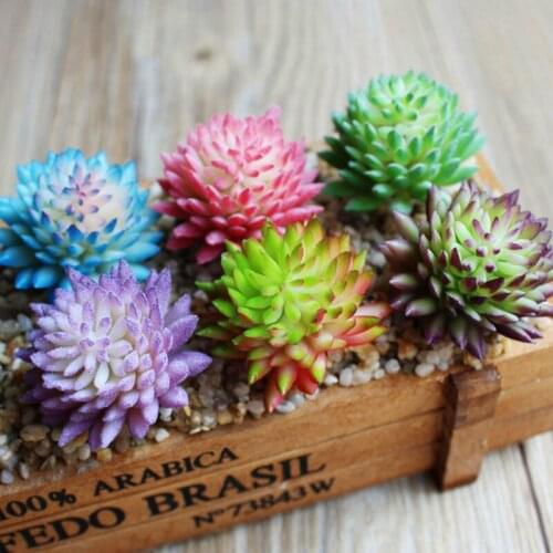 Artificial Lifelike Succulents Flower Home Decoration PVC Plant Garden Miniature Aloe Cactus DIY Home Floral Decorative Flower