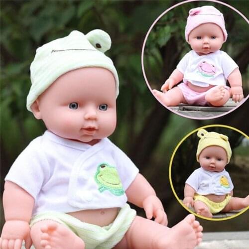 30cm Reborn Baby Doll Soft Vinyl Silicone Lifelike Newborn Baby Doll for Girls Birthday Gift Simulation Baby Sleeping Calm Doll