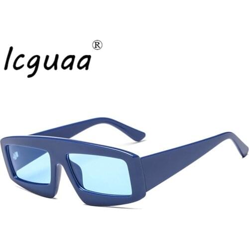 Fashion Square Sunglasses Rough Plastic Frames Eye Glasses Oculos De Sol For Ladies UV400 Sunglasses